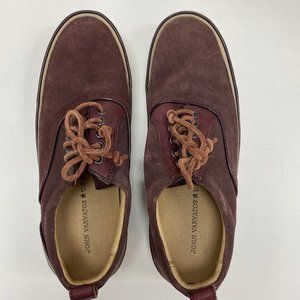 Men's John Varvatos burgundy deck shoes